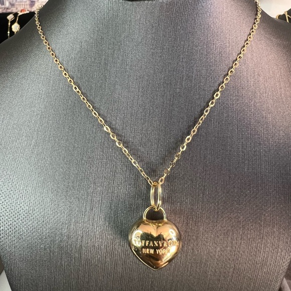 ‼️Sale‼️Real 18K Dubai Gold Heart Pendant Necklace - Picture 3 of 4